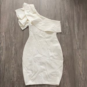 White one shoulder dress